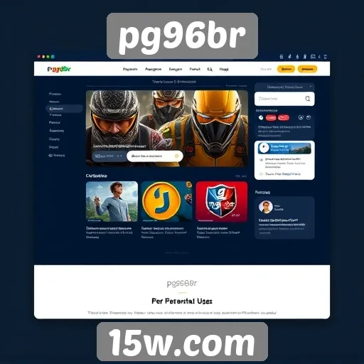 Análise da interface do site pg96br